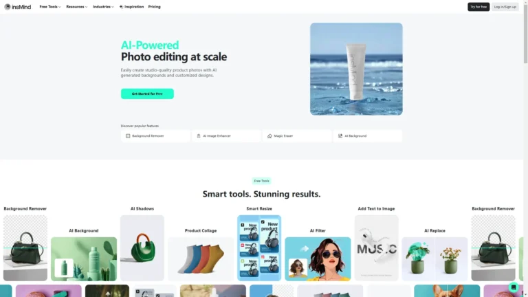 insMind – スタジオ品質の商品写真を、AIで一瞬で