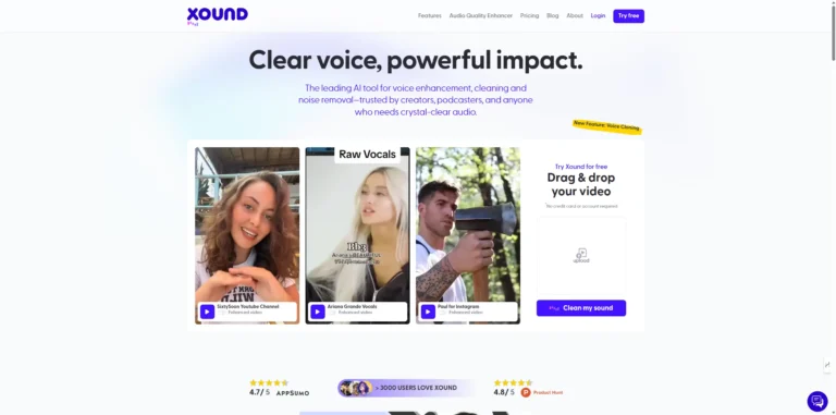 Xound.io – ノイズよさらば。クリアな音声で、想いを真っ直ぐに